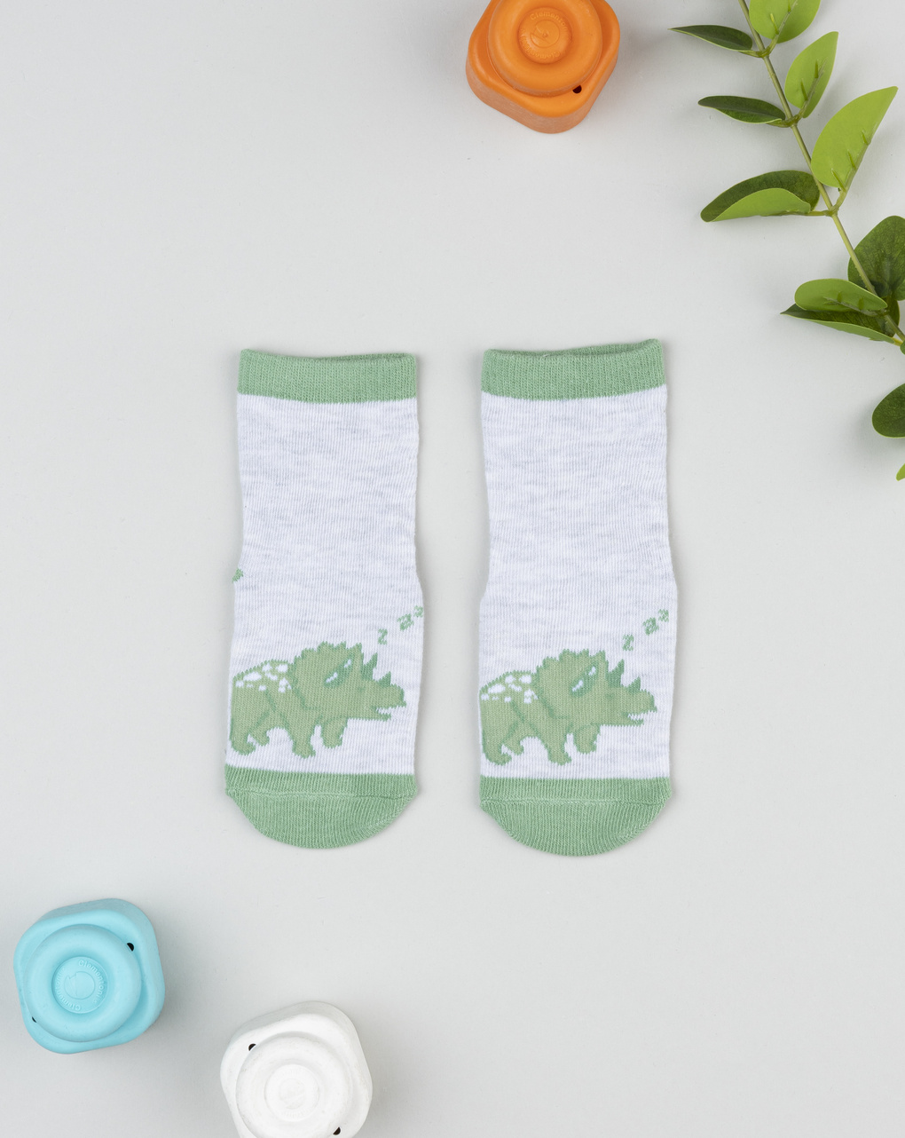 Antiscivolo bimbo grigio triceratopo