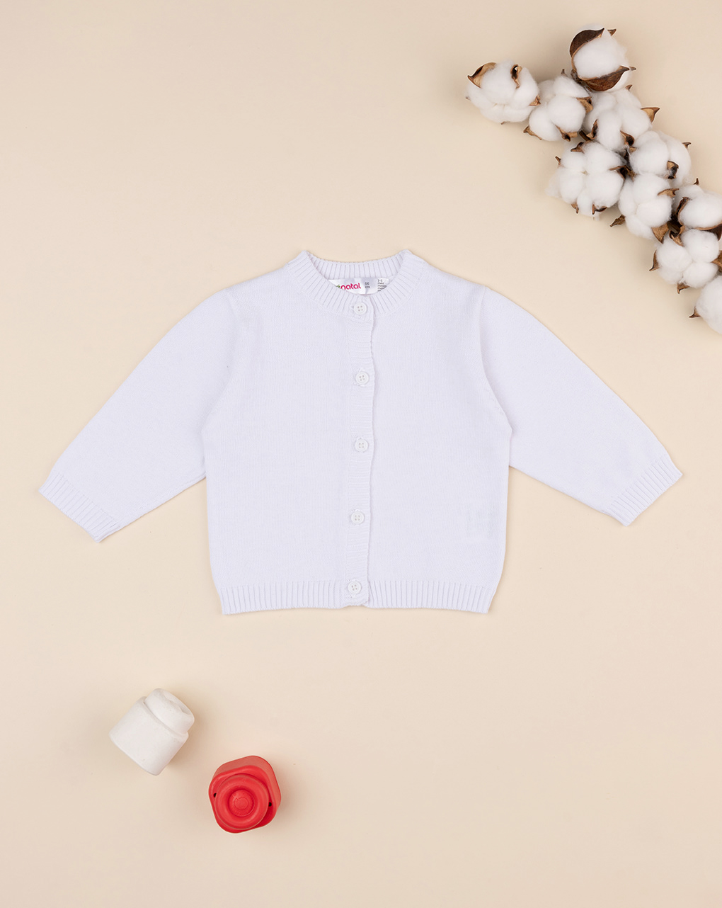 Cardigan bianco tricot corredino