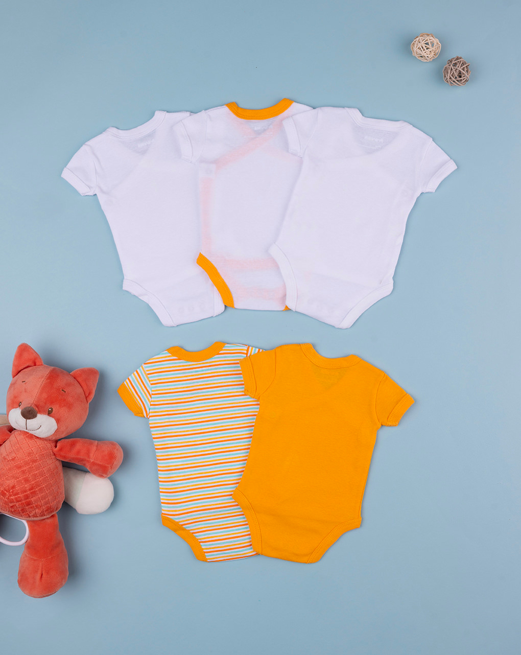 Pack x5 body manica corta unisex