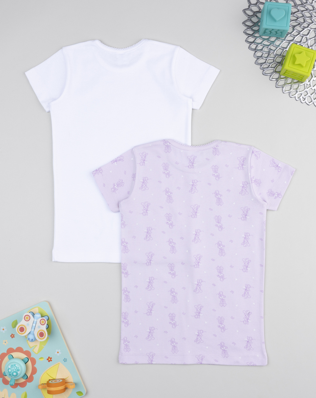 Pack 2 t-shirt bimba minnie mezza manica