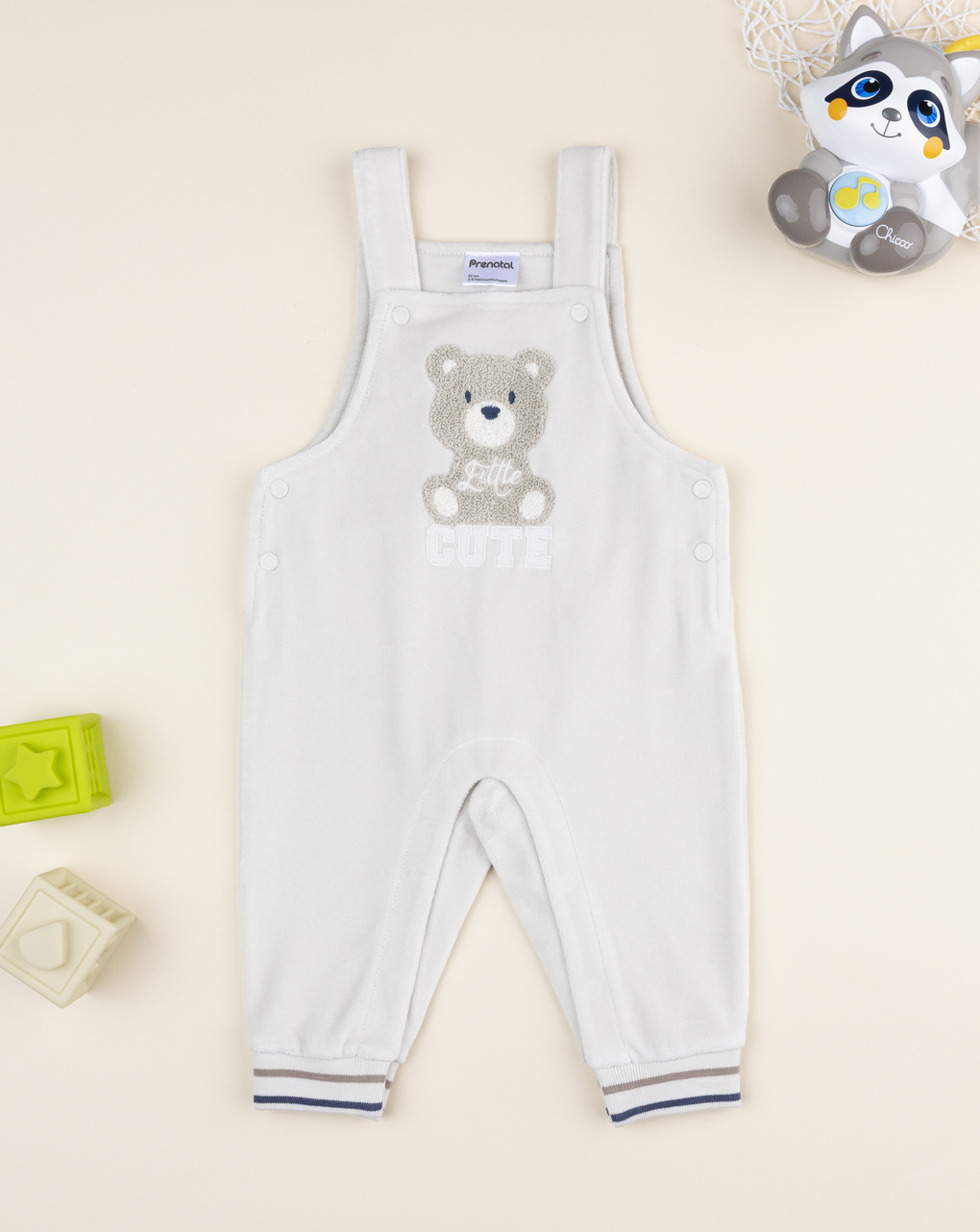 Salopette bimbo marrone orsetto