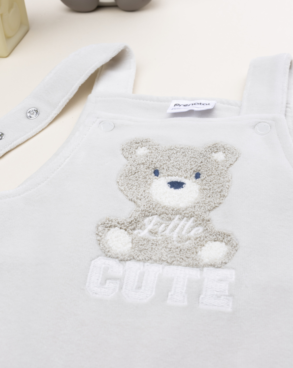 Salopette bimbo marrone orsetto