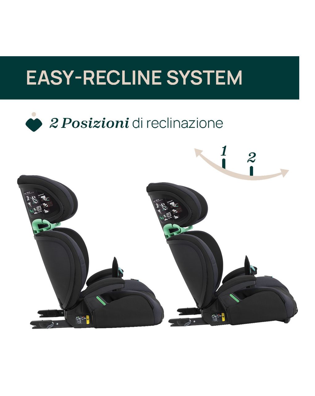 Seggiolino auto quizy i-size black (100–150 cm) - chicco