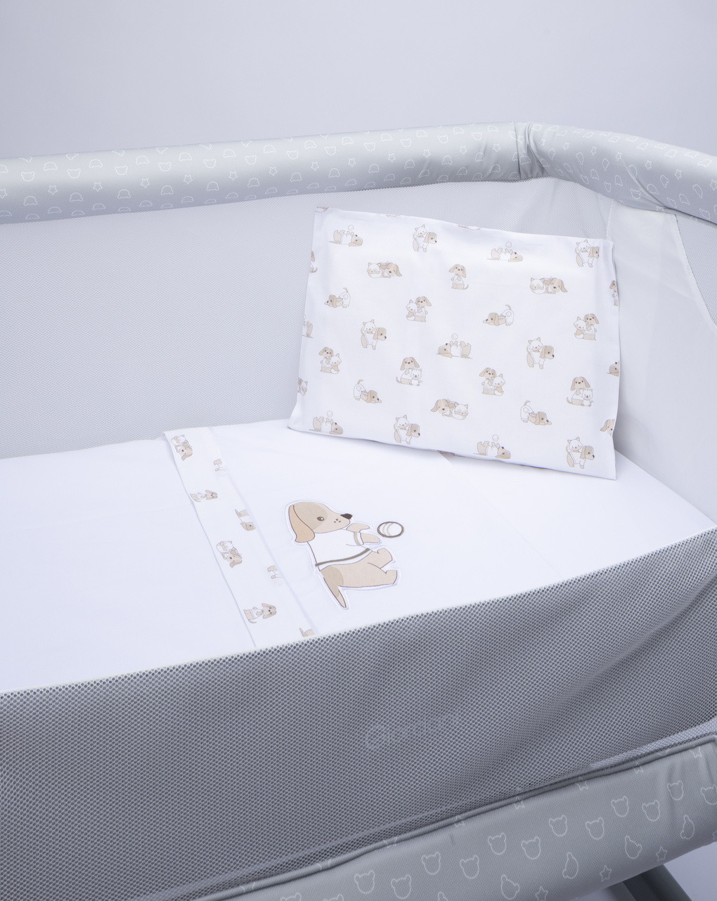 Set 3 pezzi culla cagnolini