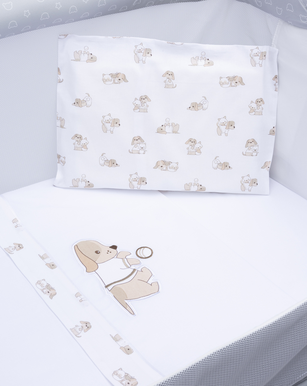 Set 3 pezzi culla cagnolini