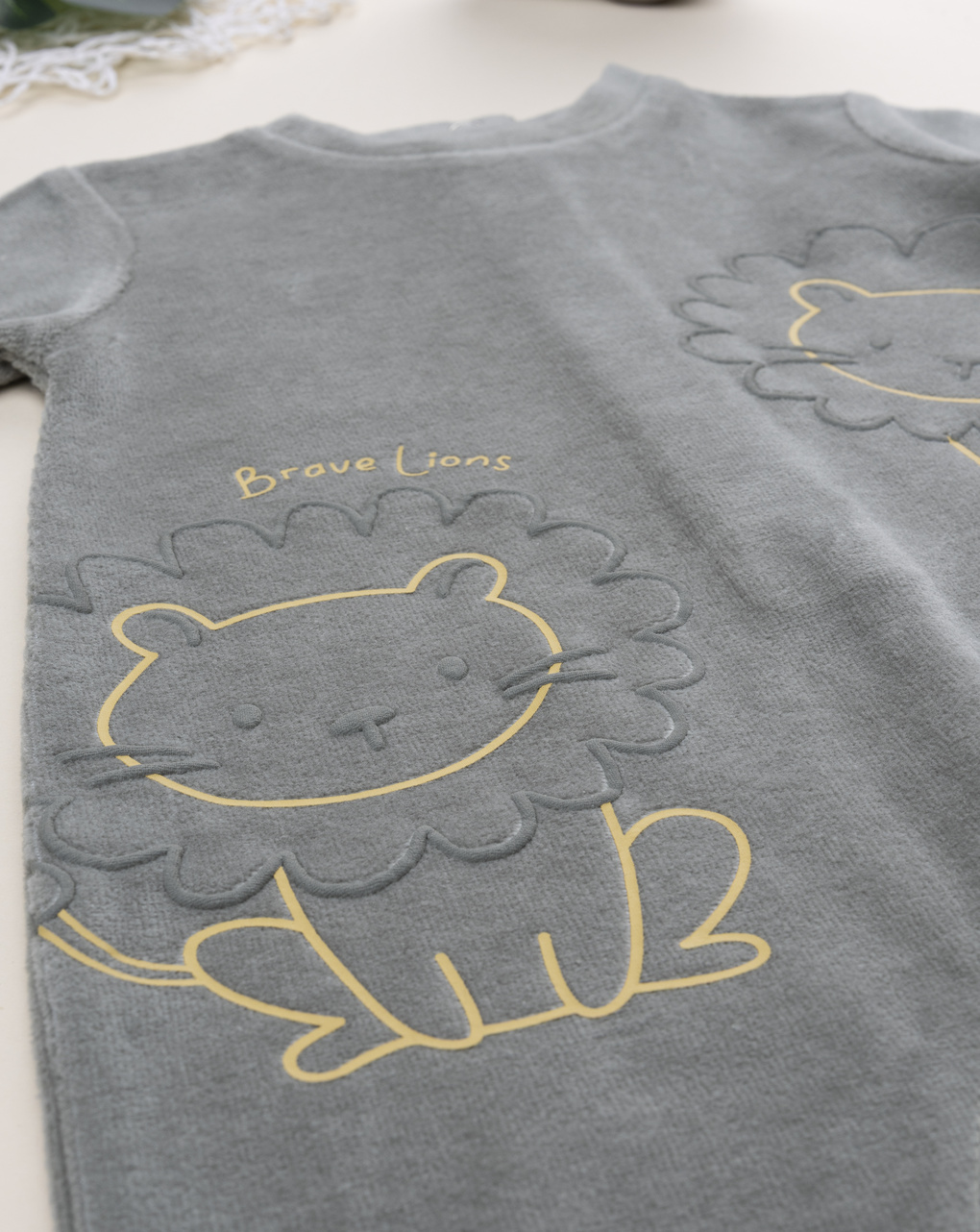 Tutina bimbo verde scuro leoncini