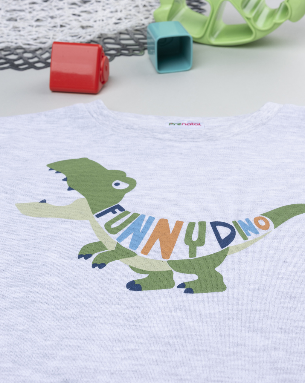 Pigiama bimbo grigio dinosauro