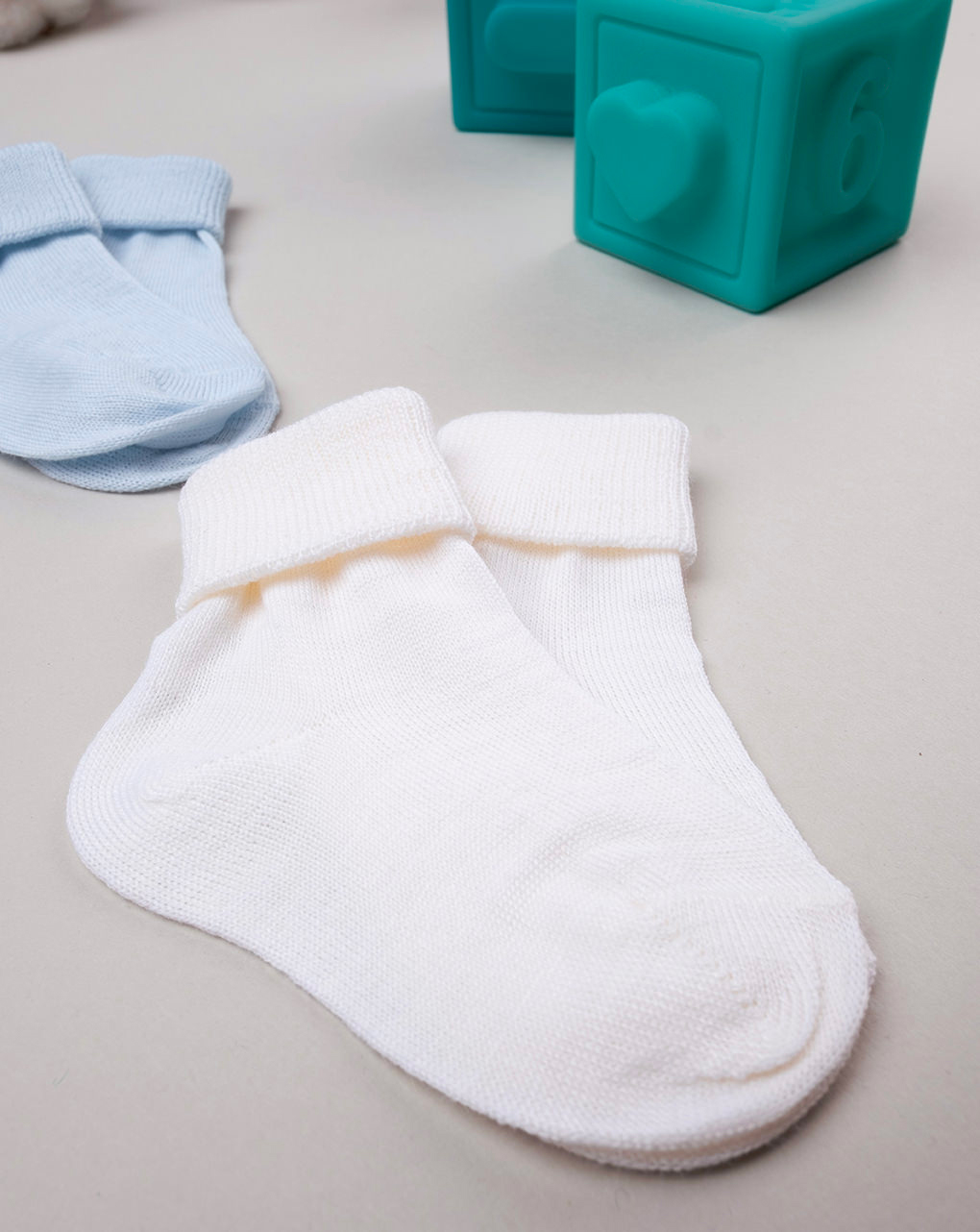 Pack 2 paia di calze azzurre e bianche