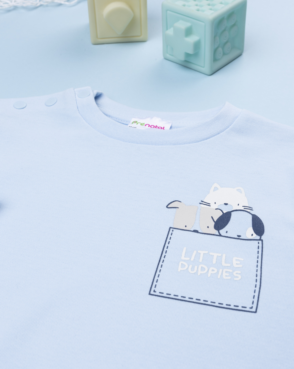 Pigiama bimbo azzurro animaletti