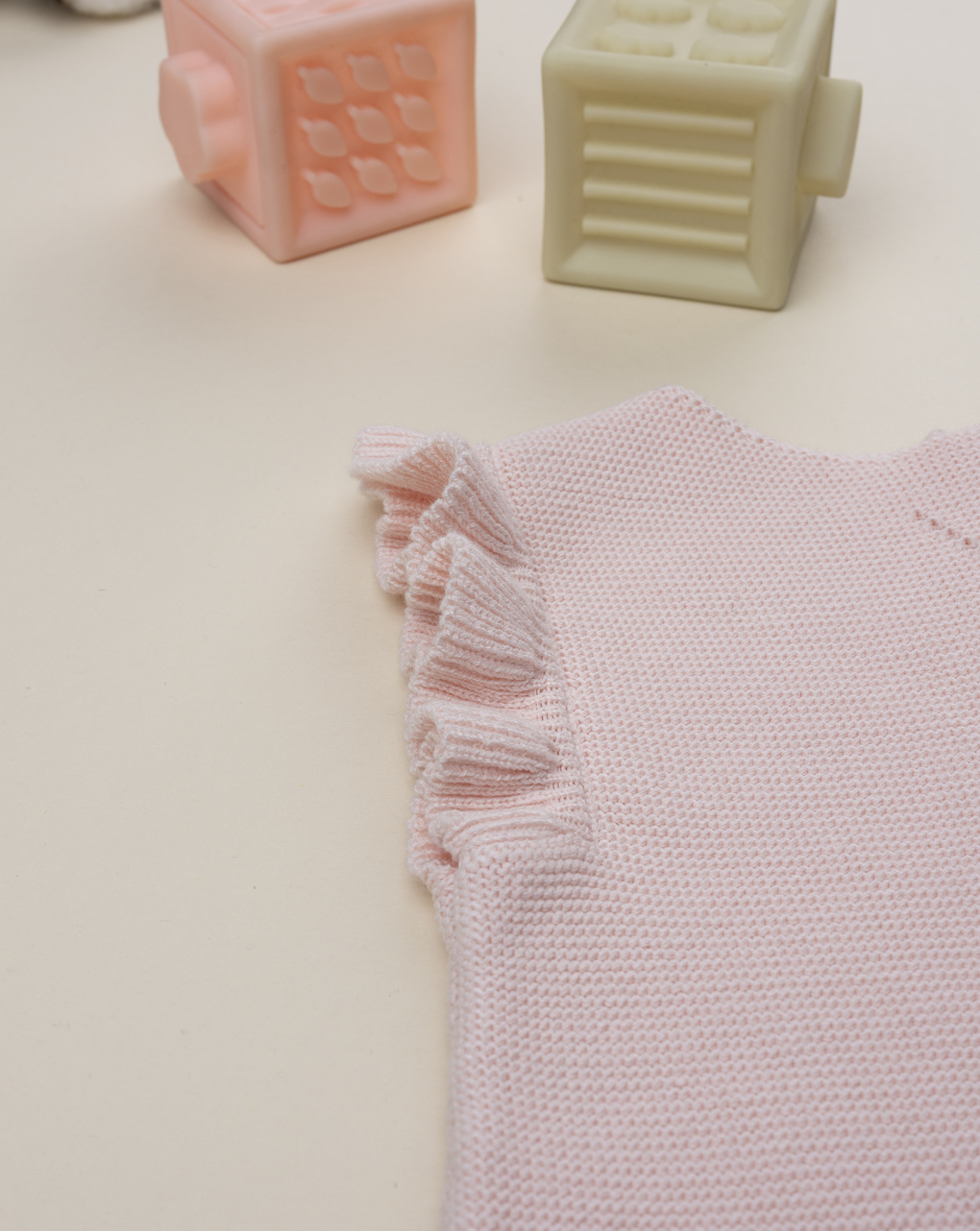 Pagliaccetto neonata tricot rosa