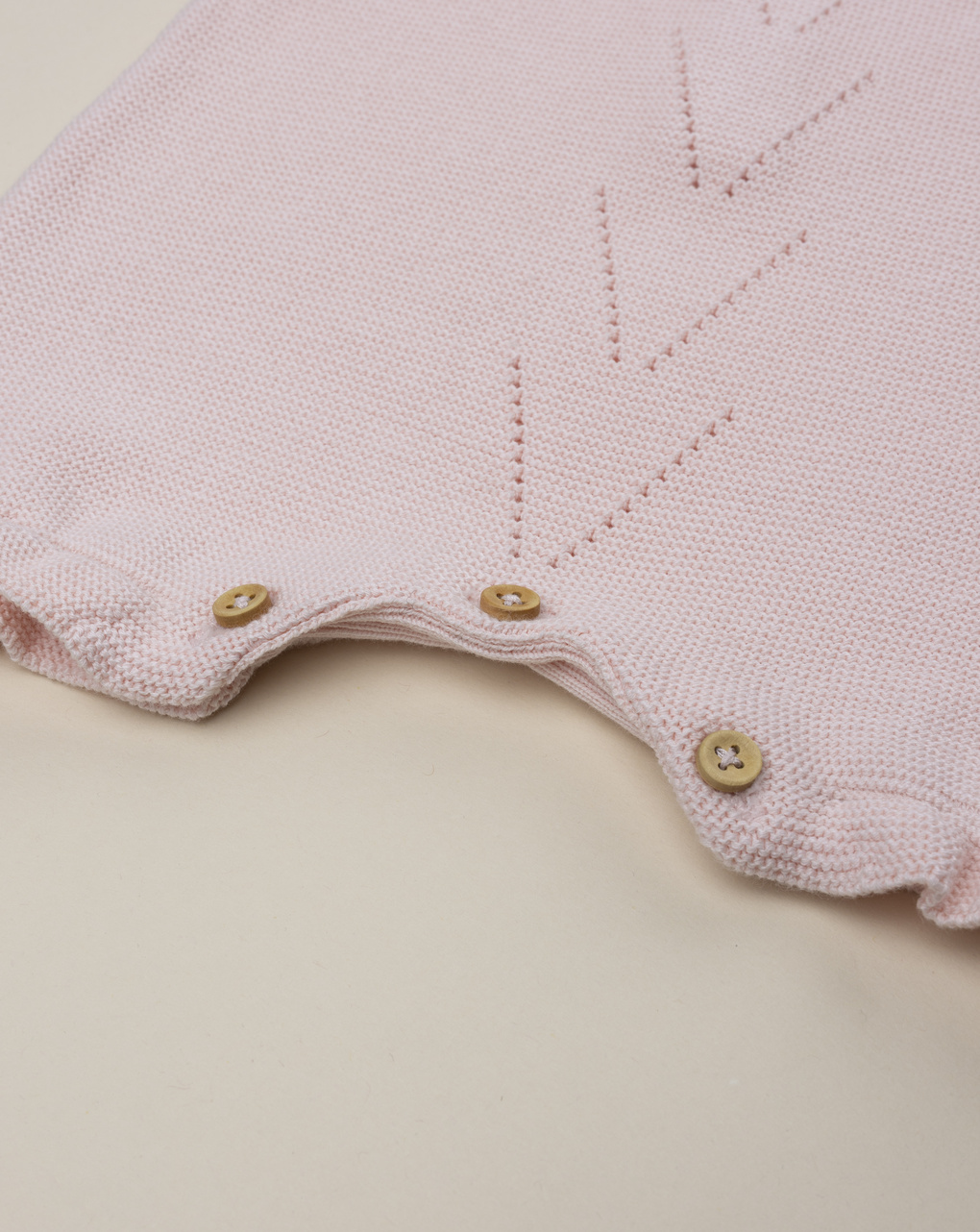 Pagliaccetto neonata tricot rosa
