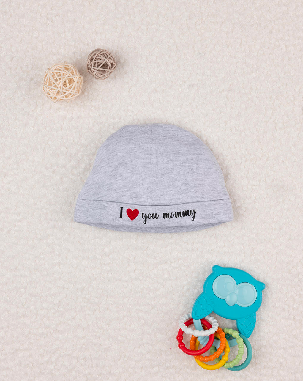 Berretto grigio neonato