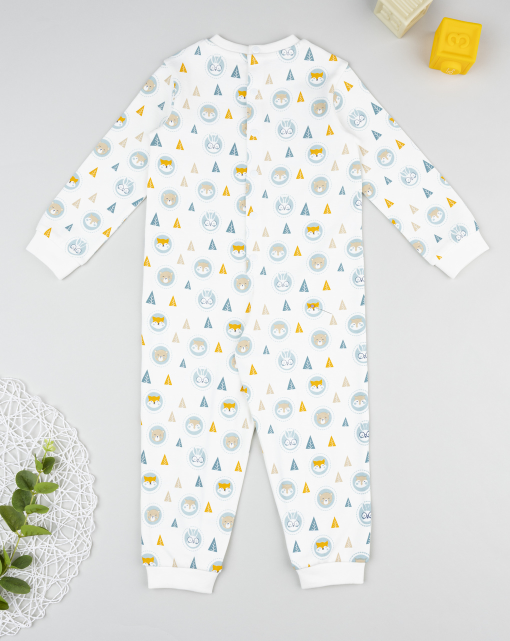 Pigiamone bimbo bianco wood