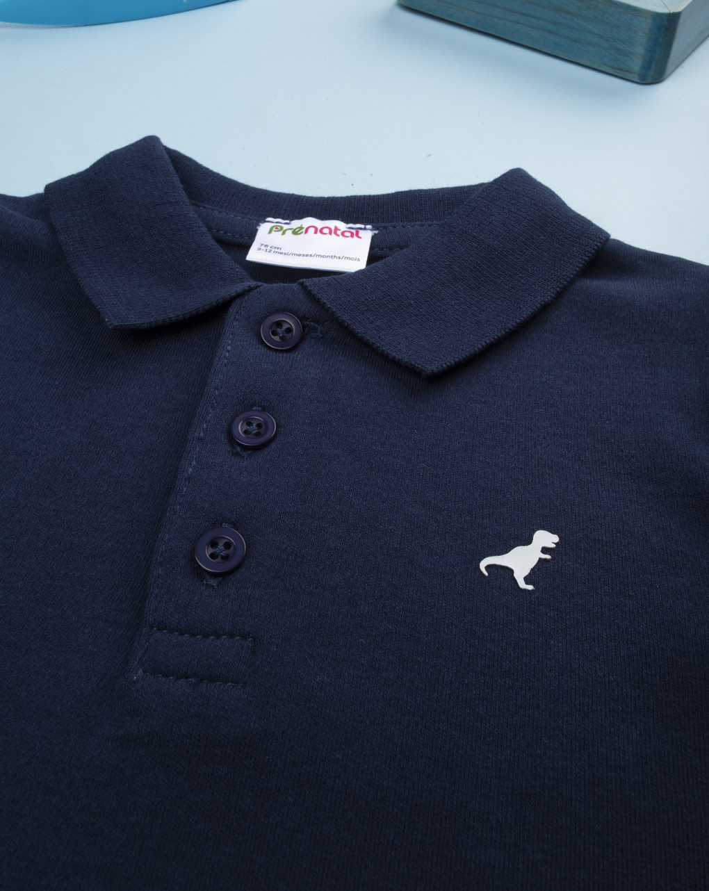 Polo bimbo blu maniche lunghe