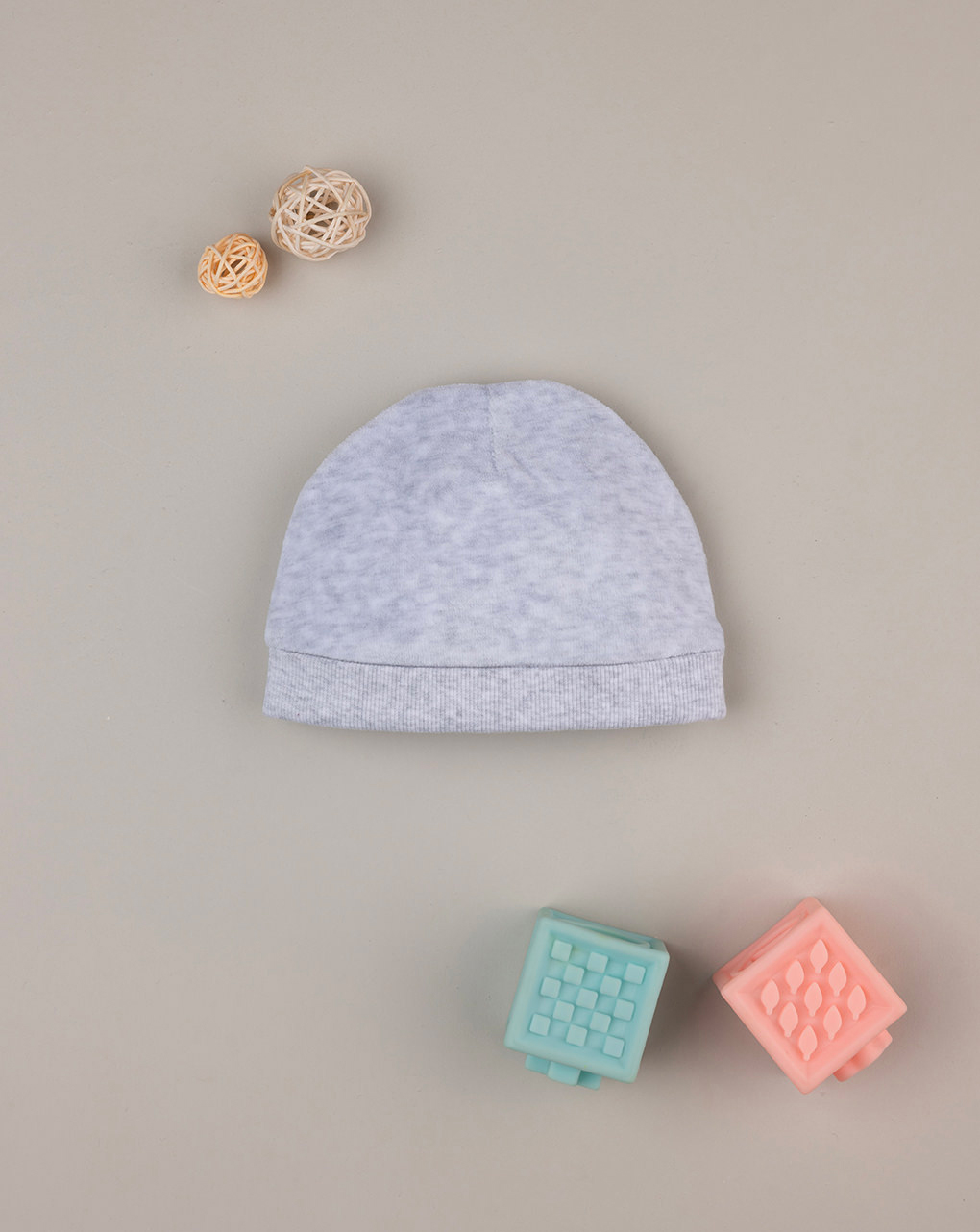 Cappello cuculo in ciniglia grigio chiaro