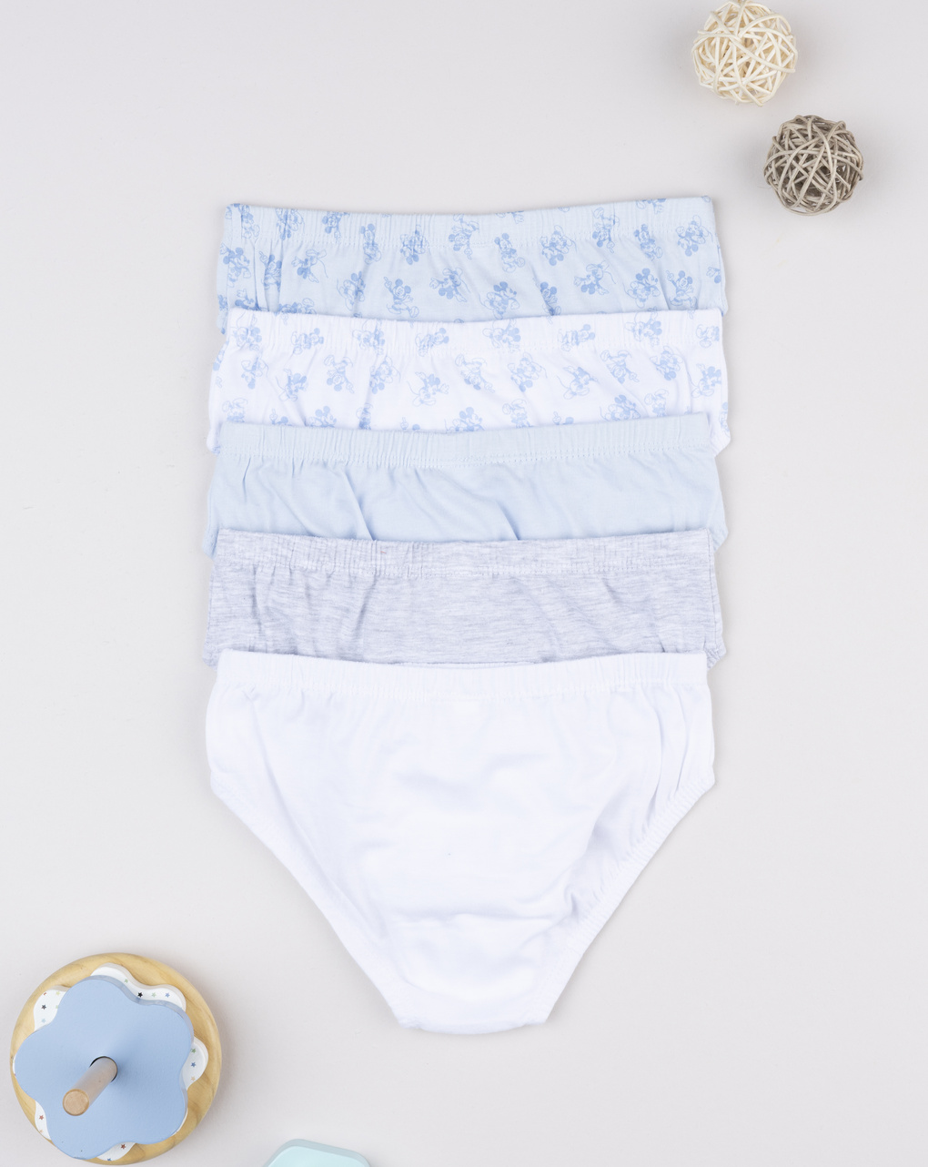 Pack 5 slip bambino mickey