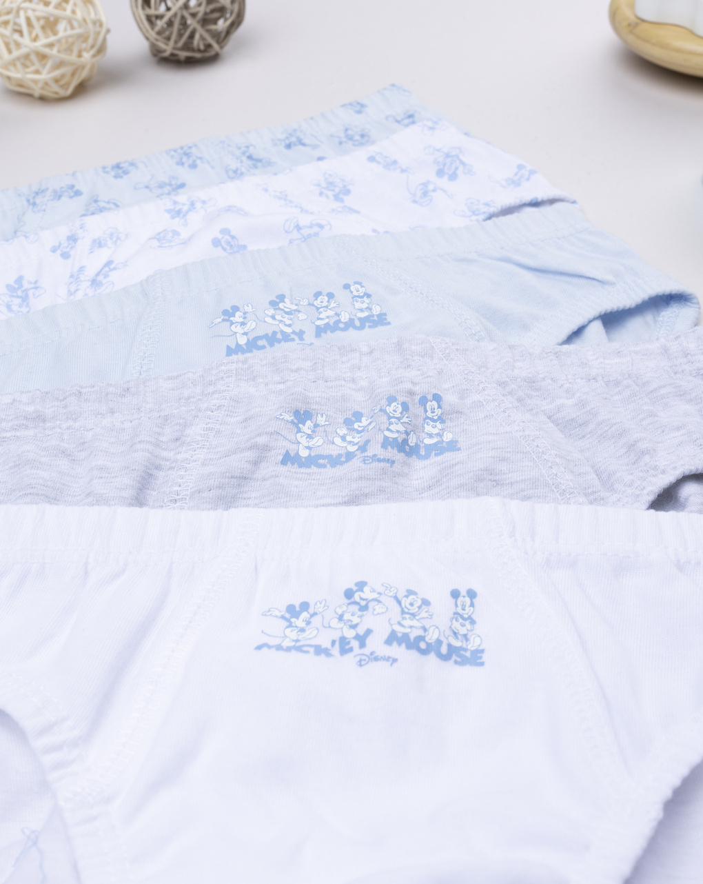 Pack 5 slip bambino mickey