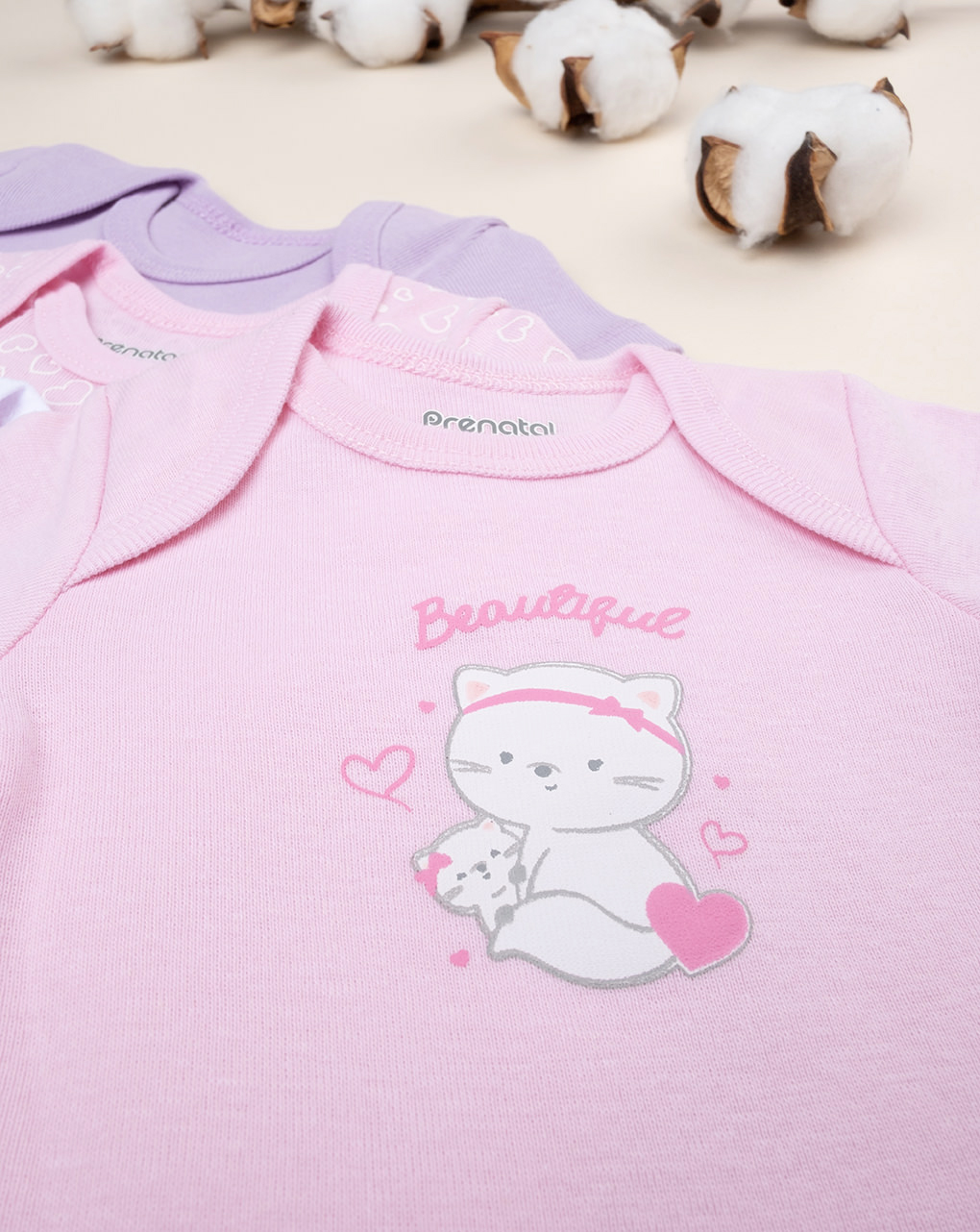 Pack5 body maniche corte costina neonata