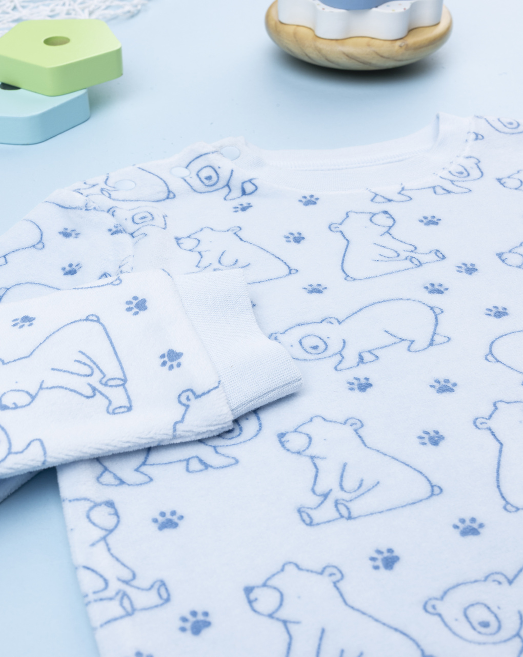 Pigiama bimbo azzurro orsi allover