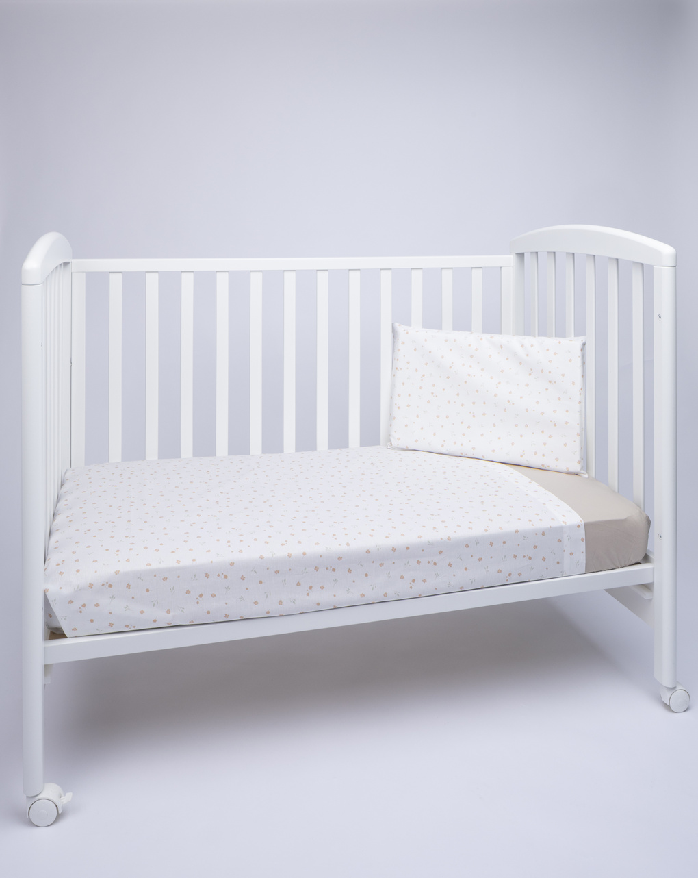 Completo 3 pezzi  lettino fiorellini allover