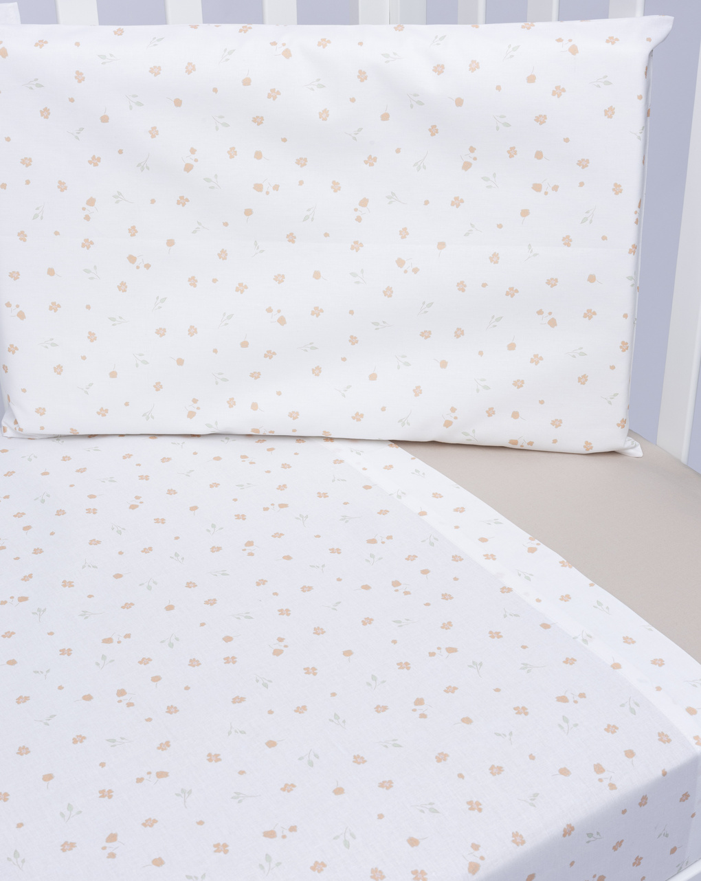 Completo 3 pezzi  lettino fiorellini allover