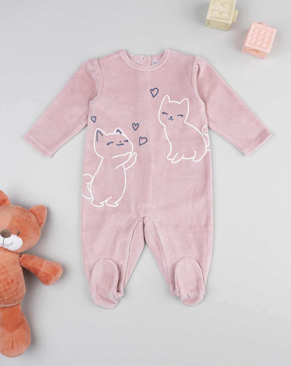 Tutina bimba rosa gattini