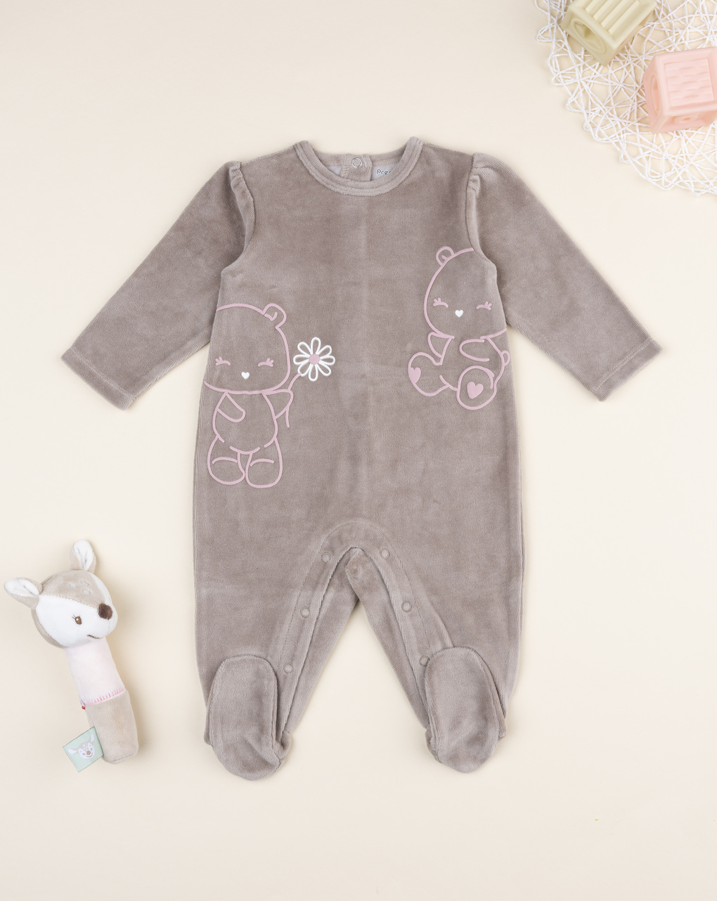 Tutina bimba marrone orsetti