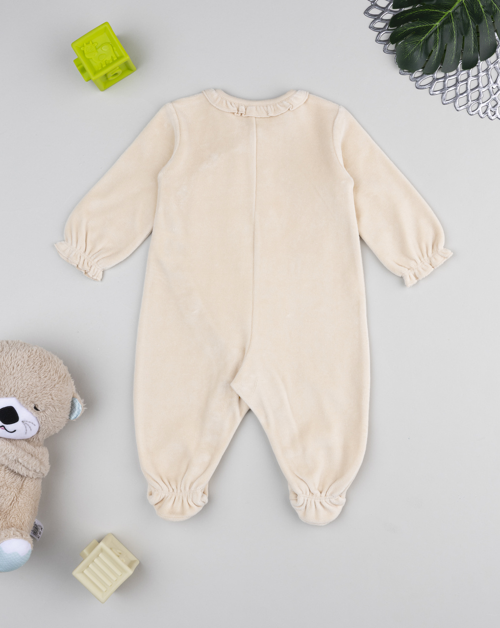 Tutina bimba ciniglia beige giraffa