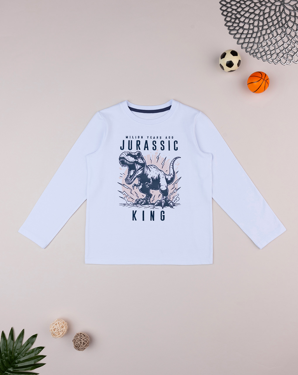 T-shirt bimbo bianca jurassic