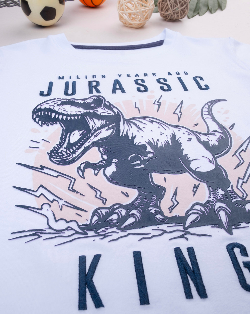 T-shirt bimbo bianca jurassic