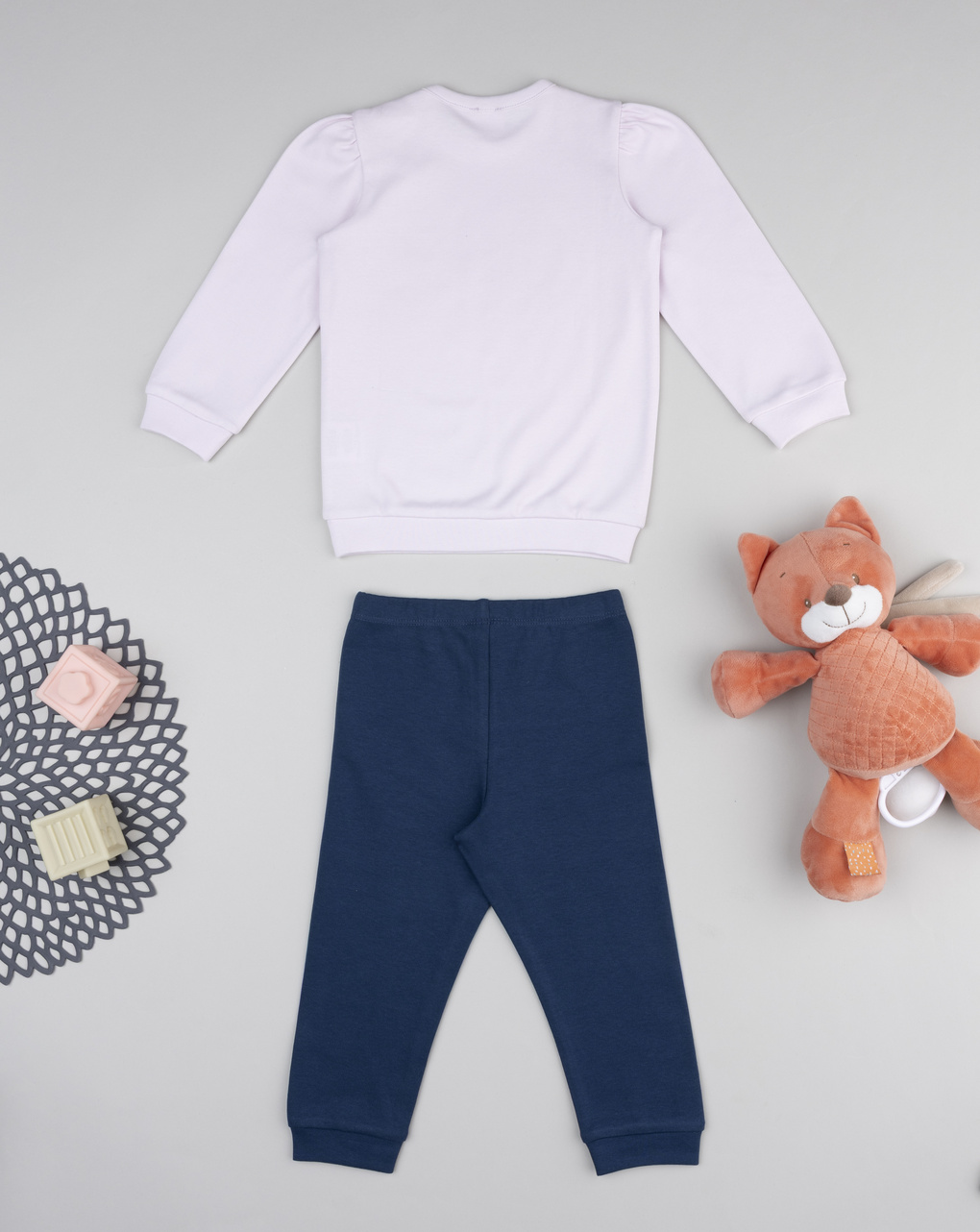 Pigiama lungo bimba rosa/blu unicorni