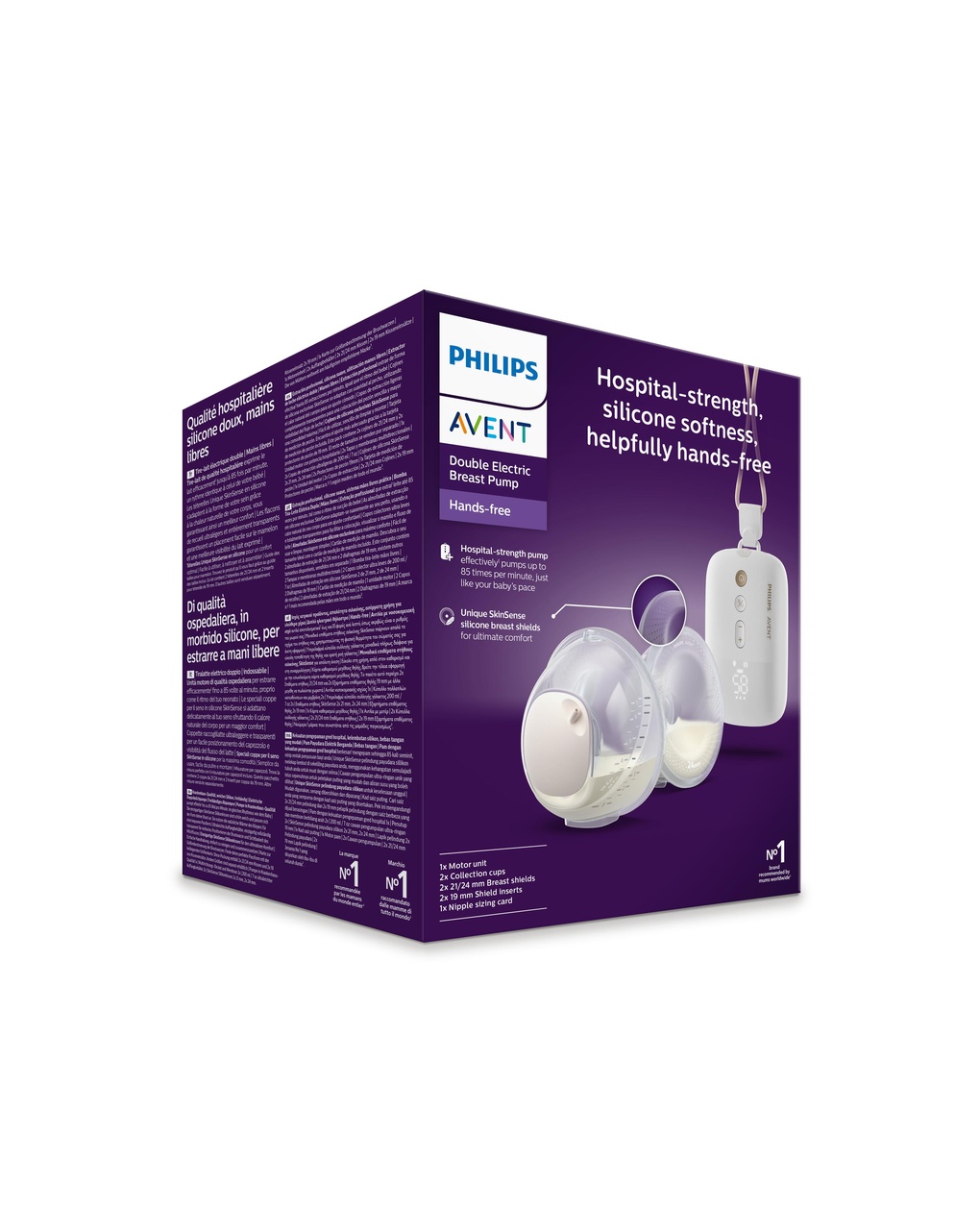 Tiralatte elettrico indossabile doppio hands-free  - philips avent