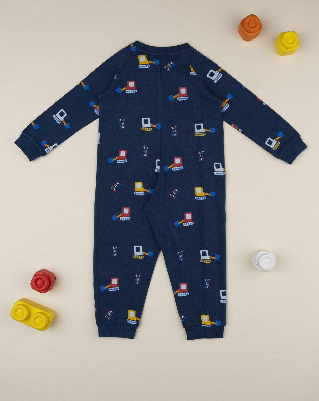 Pigiamone bimbo blu mezzi allover