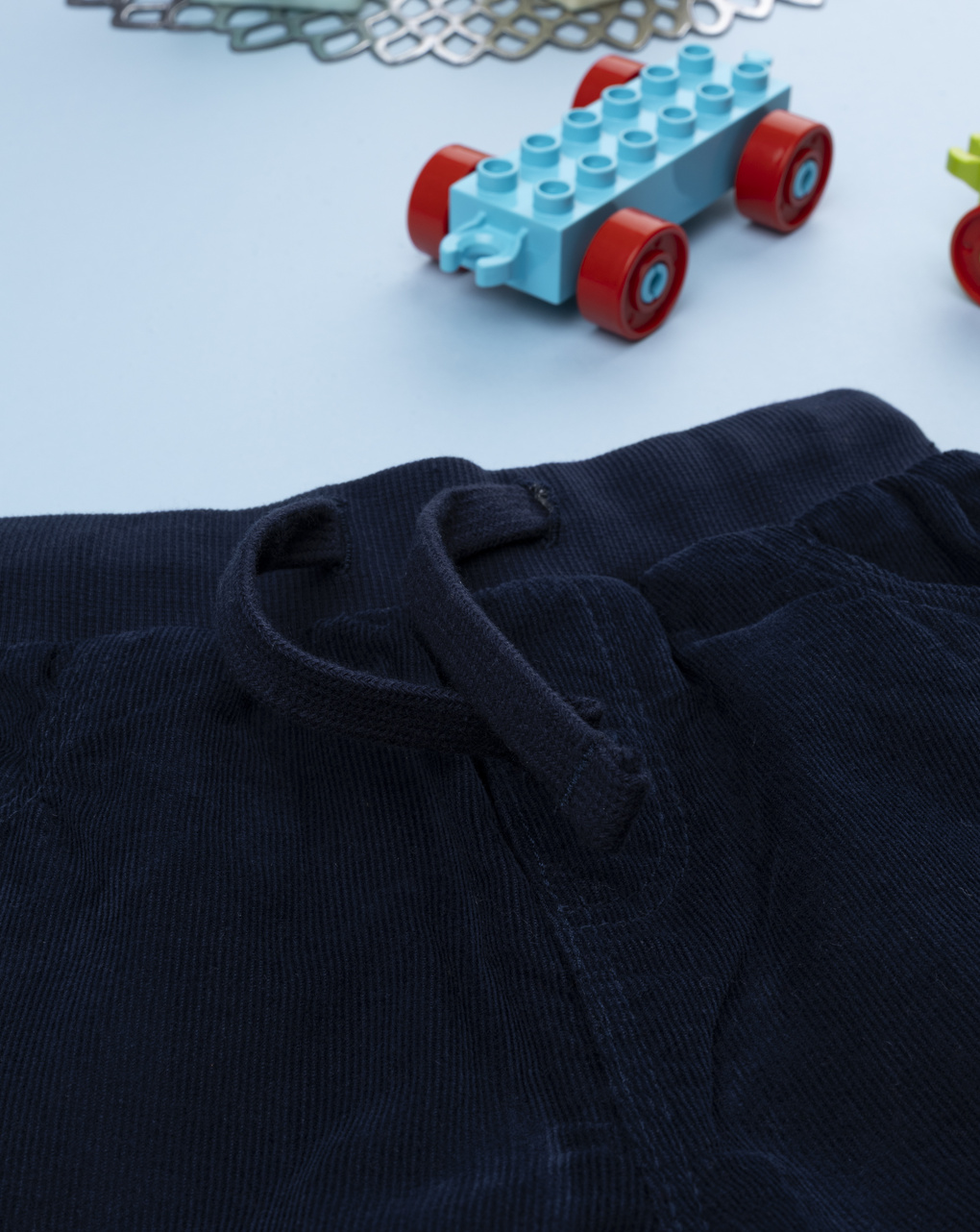 Pantaloni bimbo blu in felpa leggera