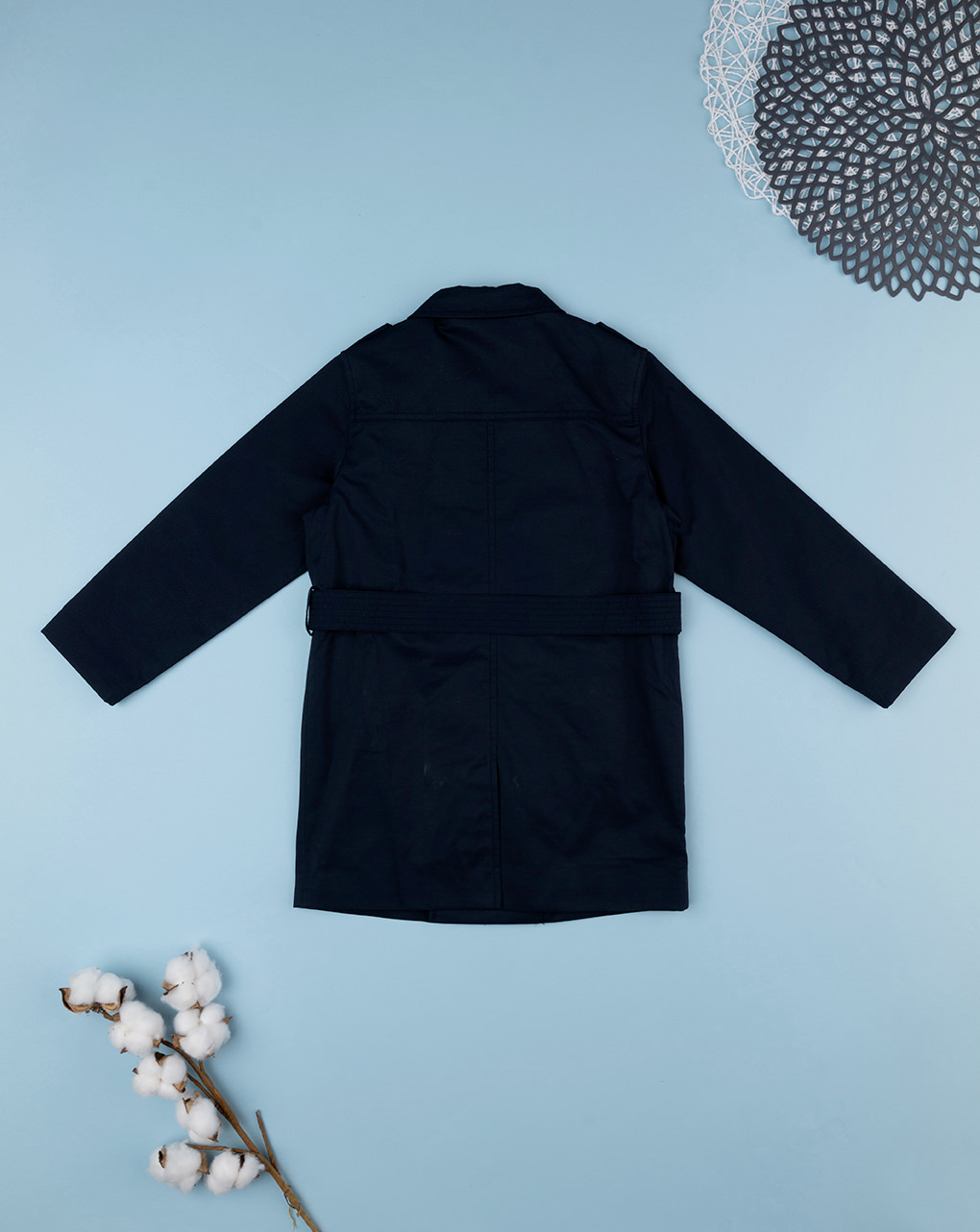 Giacca trench bimbo blu notte