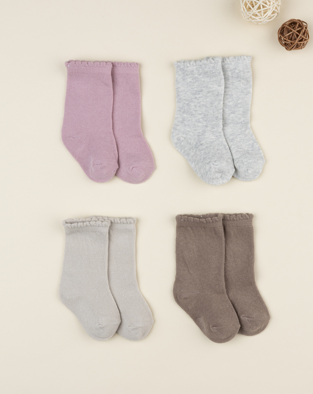 Pack 4 gambaletti bimba autumn color