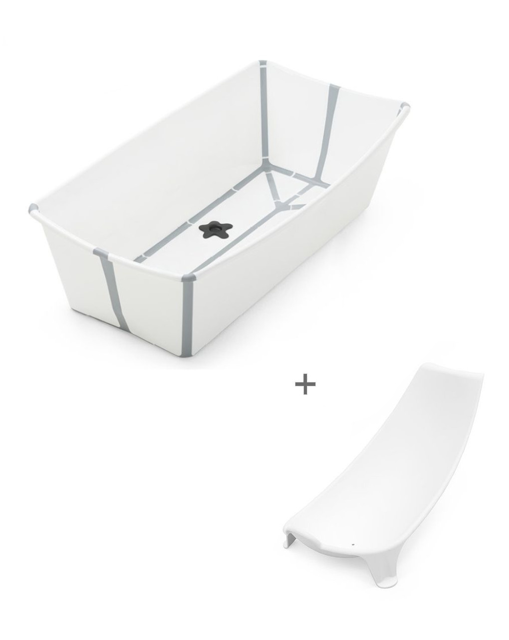 Vaschetta pieghevole flexi bath® x-large bundle white -  stokke®