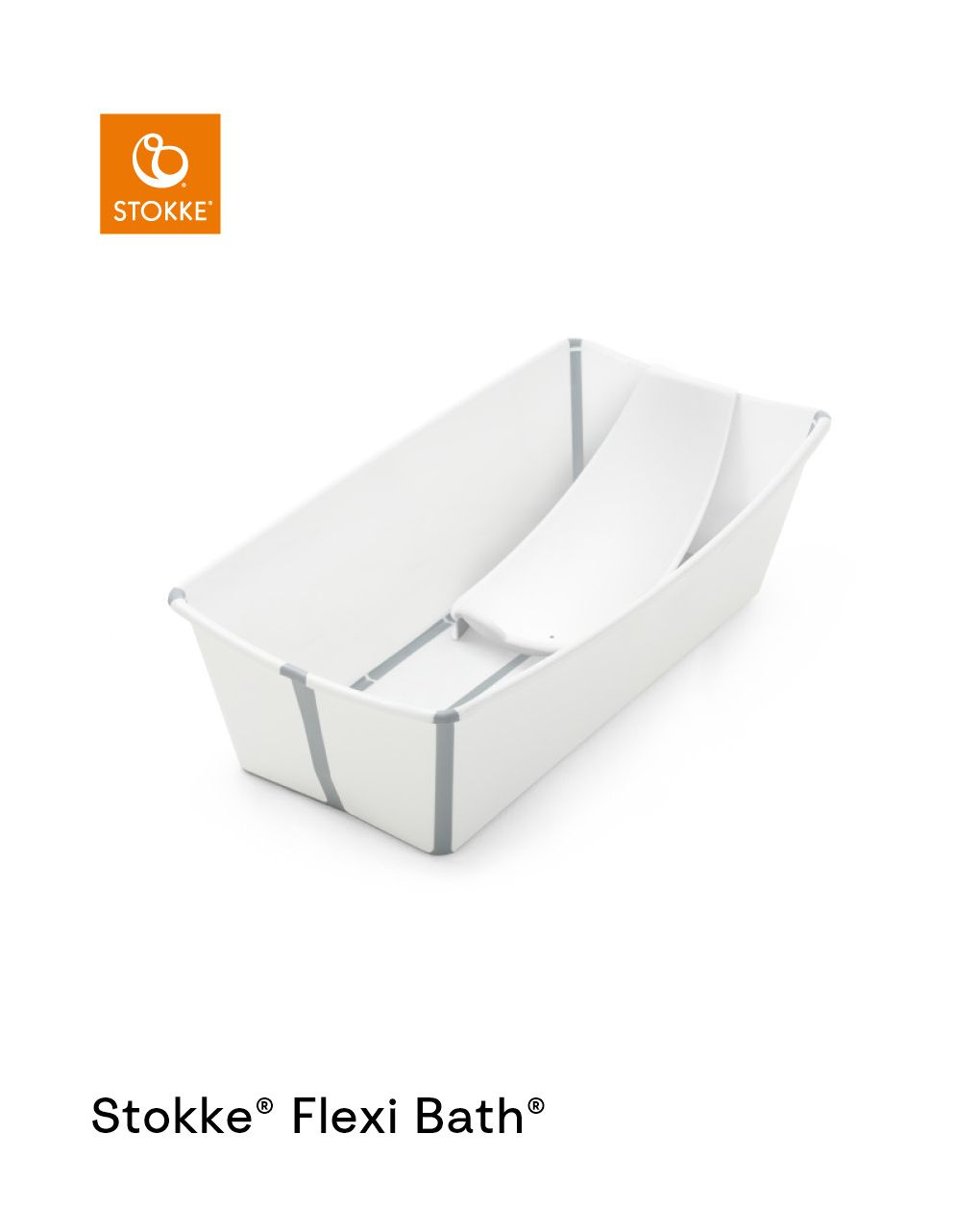 Vaschetta pieghevole flexi bath® x-large bundle white -  stokke®