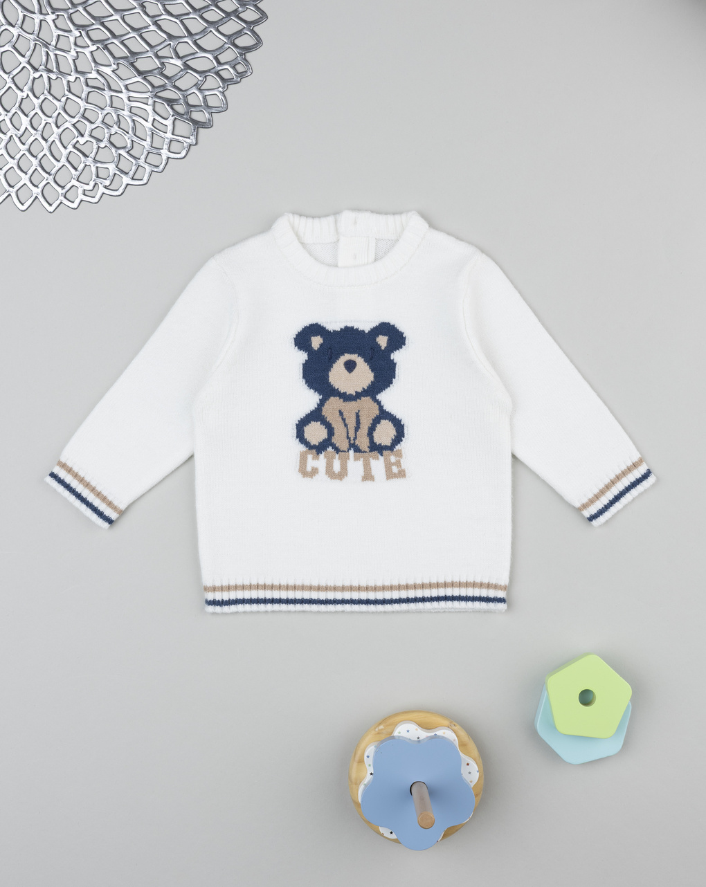 Maglia bimbo bianca teddy