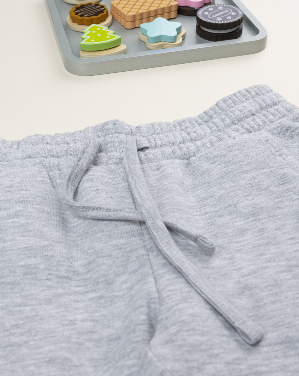 Pantalone felpato bambina grigio "best friends"