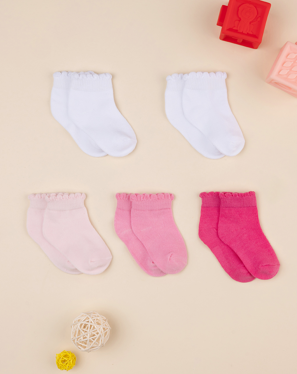 Pack 5 calze corte bimba