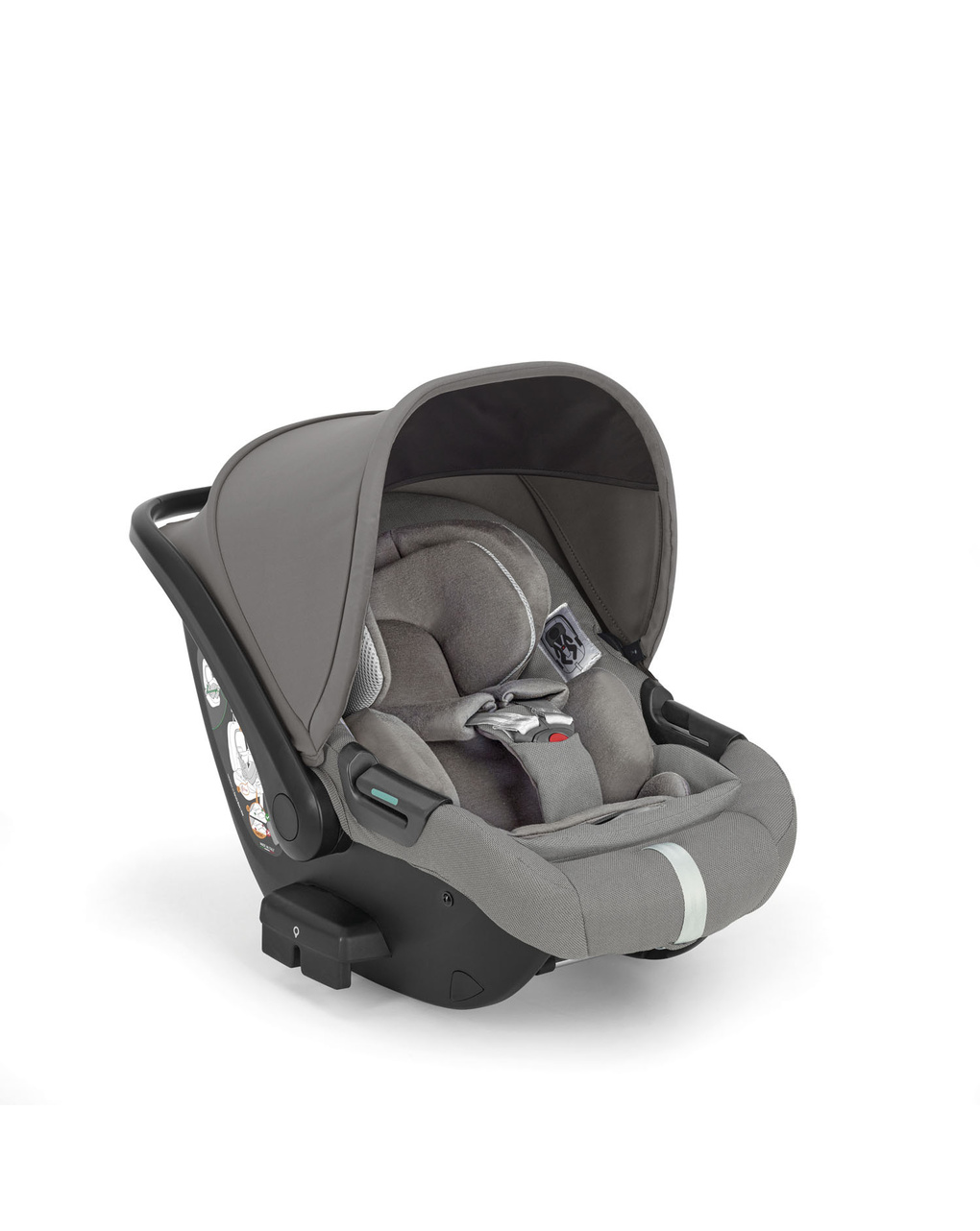 Sistema modulare aptica system quattro colore platinum grey con telaio litio e seggiolino auto darwin infant recline - inglesina