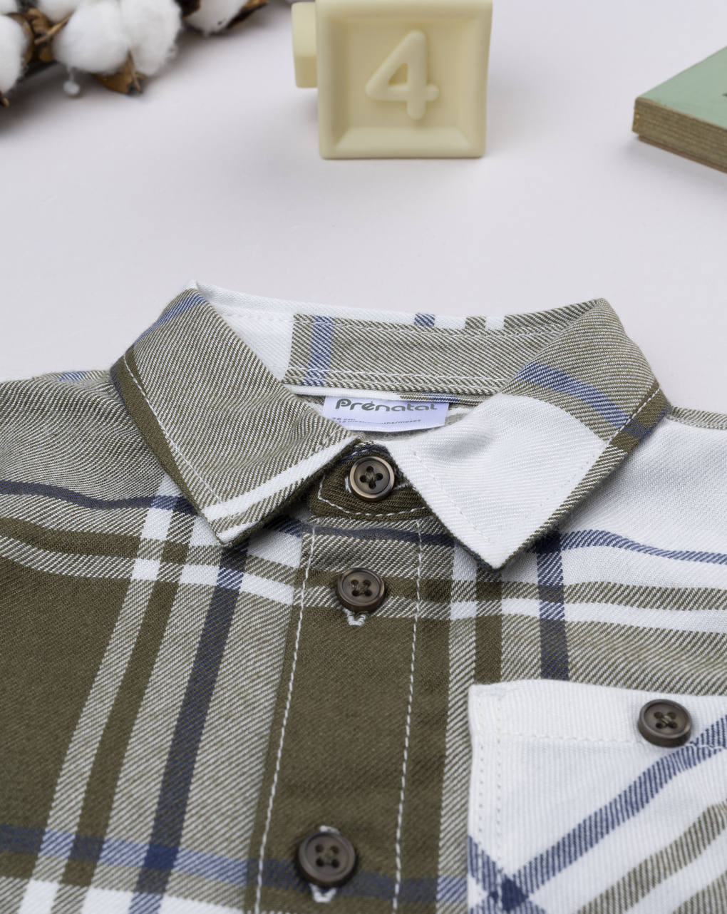 Camicia flanella bimbo verde