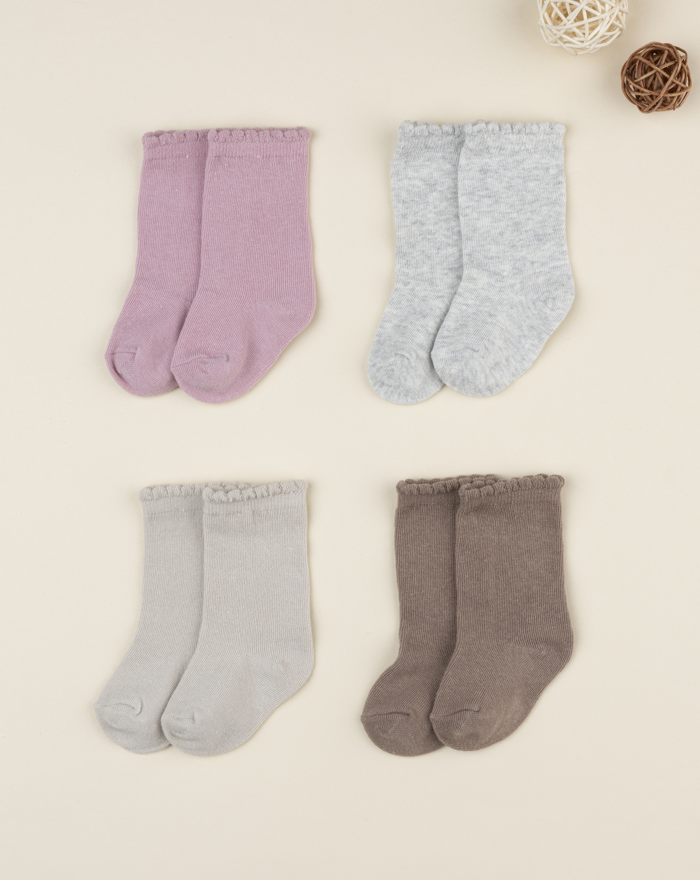 Pack 4 gambaletti bimba autumn color