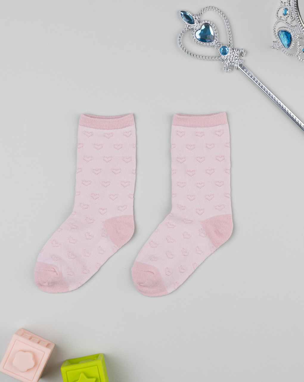 Gambaletto bambina rosa cuori