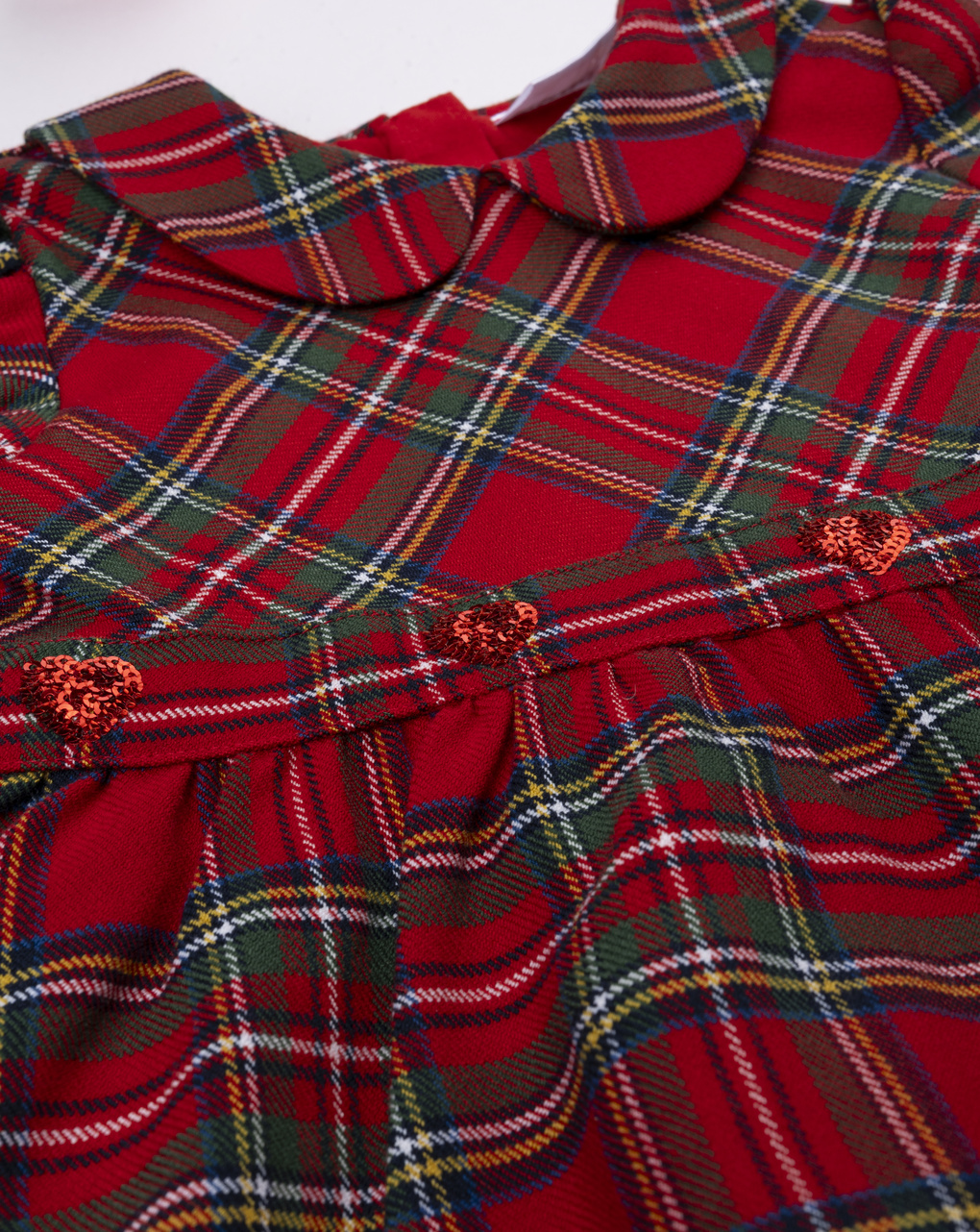 Abito tartan rosso bimba