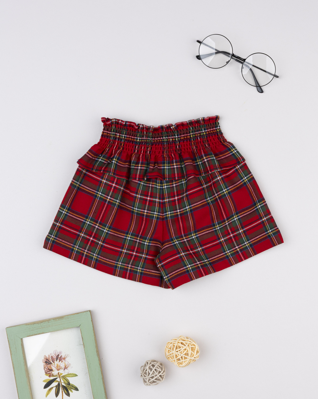 Shorts tartan bimba