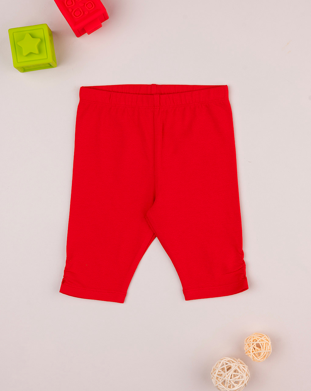 Leggings 3/4 bimba rosso