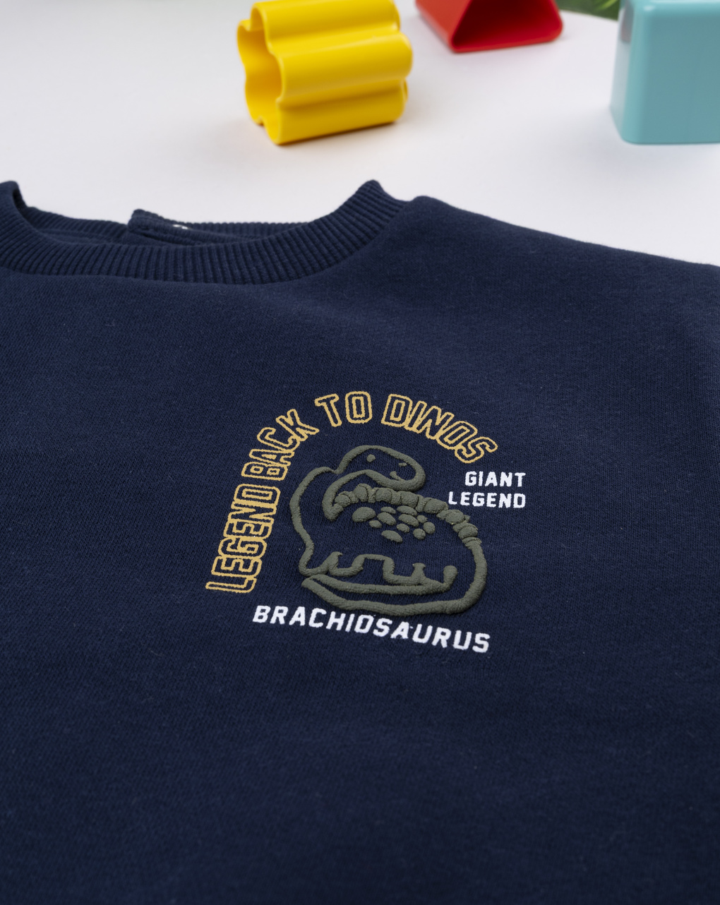 Felpa bimbo color block blu