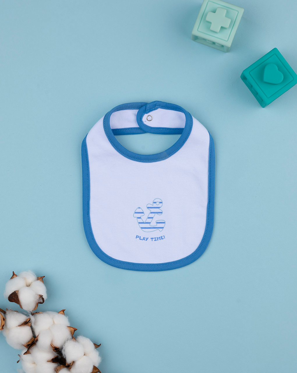 Bavaglino bimbo azzurro ancora